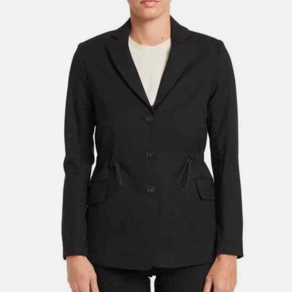 Argent 3 Button Cinched Waist Blazer in Green Size 4 - Picture 2 of 11